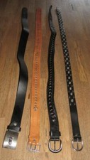 4 Cintura Uomo In Pelle Nera E