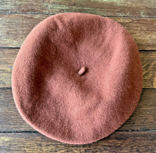 Berretto FEZKO vintage anni 80 100% lana (made in Czech Republic) arancione bruciato