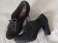 SCARPE SCAMOSCIATE  INVERNALI -- GEOX - n° 37 - COLORE NERO - LACCETTI ANTRACITE