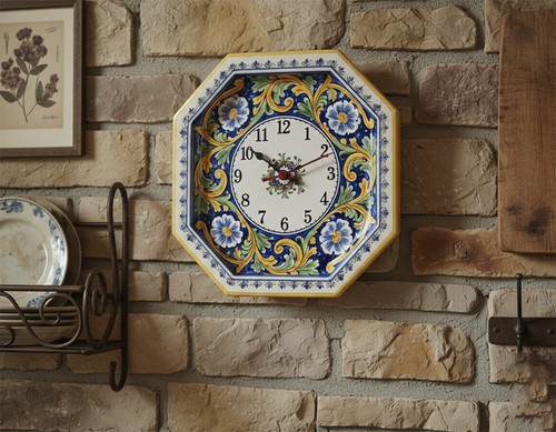 Orologio ceramica siciliana - ceramica,