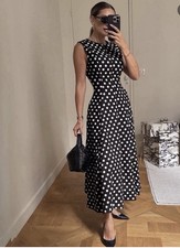 ABITO MIDI SMANICATO A POIS