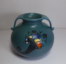 Vaso Ceramica LA FIAMMA Design IVOS PACETTI Albisola cm 14 Cornucopia Fortuna