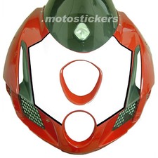 Ducati 749  - Tabella adesiva anteriore bianca bordo nero - racing decals