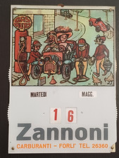 ZANNONI CARBURANTI CALENDARIO PERPETUO PUBBLICITARIO - PLASTICA ANNI '60/70