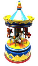 GIOSTRA CAROSELLO CARILLON GRANDE N LEGNO D'EPOCA  VINTAGE