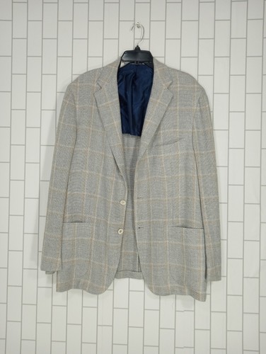 Kiton blazer uomo grigio plaid - kiton,