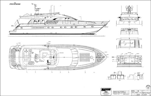 Yacht princess 25m - 25m., piano
