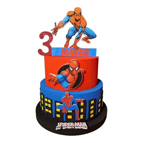 Torta scenografica spiderman - torta,