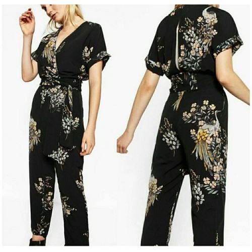 Zara floral jumpsuit - floral,
