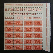 1955 Italia Blocco 10 Valori