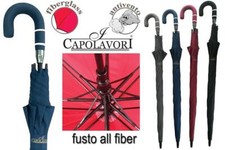 Ombrello da Pioggia Golf Automatico Grande Manico Ricurvo Vari Colori