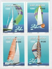 San Marino 2001 24 Ore Yacht Race MNH** Blocco di quattro A18P45F570