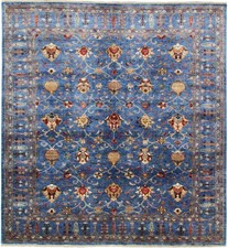 Tappeto Ziegler Original Pakistan 282 Cm X 266 Cm Tappeto Orientale Blu Nuovo
