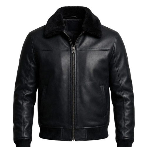 Bomber uomo pelle nera - da,