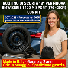 💥Kit Ruotino Scorta BMW Serie 1 F70 18 M-Sport 5Fori Cric Chiave Sacca Scontato