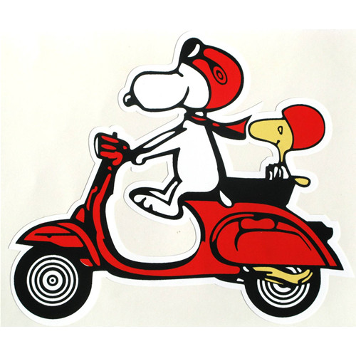Adesivo rosso snoopy in - ",