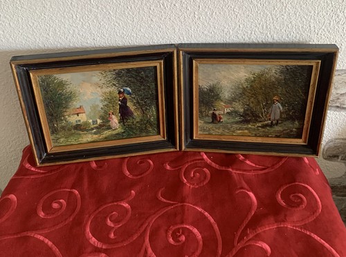 Deux tableaux huile - deux,