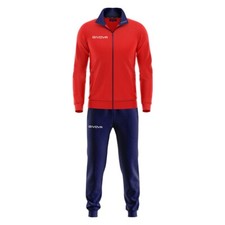 TUTA TORINO XXL ROSSO BLU SPORTIVA GIVOVA VISA ALLENAMENTO RUNNING  UOMO DONNA