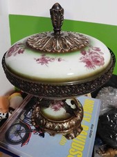 alzata ceramica bronzo vintage