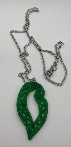 Collana pietra giadeite foglia - pietra,