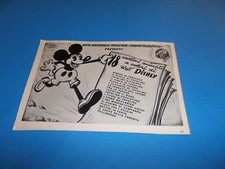 PUBBLICITA' 1938 UNITED ARTIST ENIC CARTONI ANIMATI  COLORI TOPOLINO WALT DISNEY