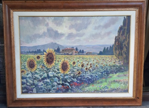 Giacomo vaccaro olio tavola - olio, su