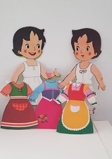 HEIDI SAGOME CARTONCINO VINTAGE ANNI 70 DOLL BAMBOLA GADGET PUBBLICITARIO 