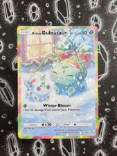 Xmas Bulbasaur / Bisasam | Carta regalo Pokemon fan personalizzata | Stars Full Art