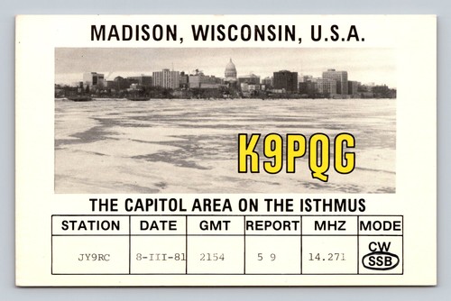 Radioamatore qsl k9pqg madison - qsl,