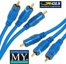 CAVO RCA MATSUYAMA 3 Spine  Cavo Audio Video Professionale 1,5/3/5 Metri  DORATI