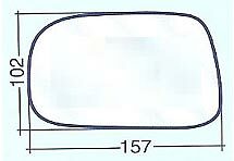 VETRO SPECCHIO RETROVISORE