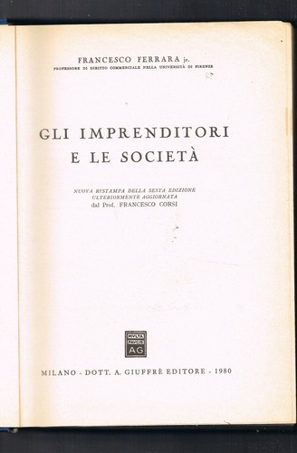 Gli imprenditori societa - gli, e