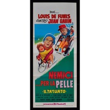 locandina NEMICI PER LA PELLE louis de funes jaen gabin patelliere tatuato B129