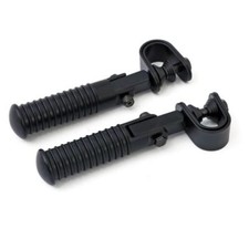 PEDANE UNIVERSALI CUSTOM PARAMOTORE MOTO HARLEY CLAMP 25 - 32 MM PEDANINE NERE 