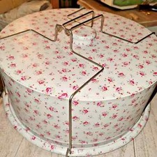 Grande Contenitore Porta Torte con Coperchio Petit Rose - Latta - Diametro 33 cm