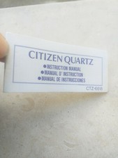 CITIZEN QUARZ MANUALE D ISTRUZIONE CTZ 6618 AUTENTICO in UK FR ES Vintage  New