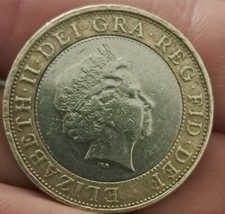 MONETA TWO POUNDS  2 STERLINE  1998 -TECNOLOGIA  - REGINA QUEEN  ELISABETTA II 