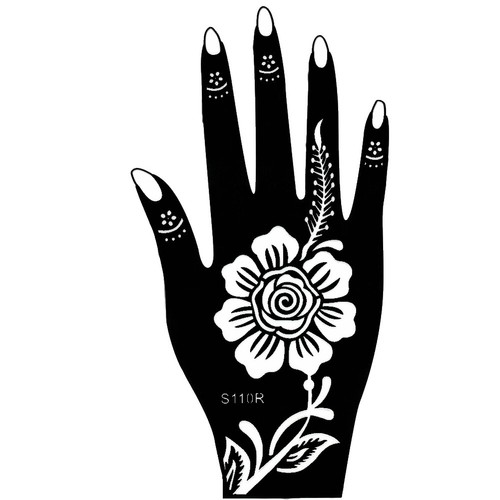Stencil tatuaggio henné mano