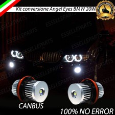 COPPIA LAMPADE LUCI POSIZIONE LED BMW X5 E53 2000-2006 ANGEL EYES 6000K BIANCO