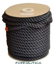 CIMA DA ORMEGGIO A TRE LEGNOLI CORDA NERA Ø 18 mm RITORTA GHERLINO ALTA TENACITA