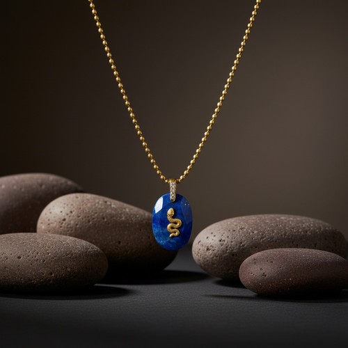 Collana con ciondolo serpente