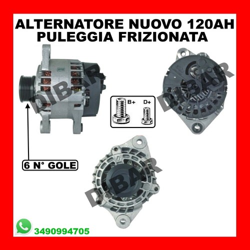 Alternatore nuovo 120ah lancia - nuovo,