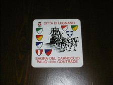 ADESIVO PUBBLICITARIO D'EPOCA SAGRA DEL CARROCCIO CITTA' DI LEGNANO PALIO