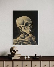 Riproduzione Falso D’autore “Teschio con sigaretta accesa - Van Gogh