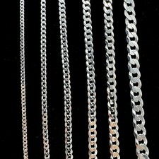 Collana uomo e donna in argento sterling 925 massiccio con cordino da 2 mm a 7 mm / da 18" a 24"