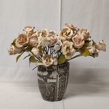 39 fiori di cartapesta rose naturali con foglie e gambo in filo di ferro