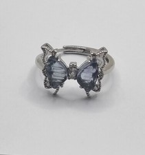 ANELLO con farfalla azzurra in