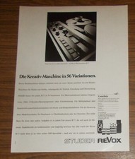 Rara Pubblicità Vintage REVOX