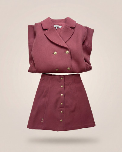 Ensemble fille caban - , croisé