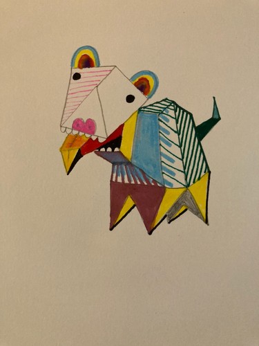 Pittura 1980 guazzo carta - guazzo,